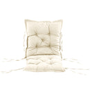 Cuscino per Sedie da Giardino 100x50 cm in Poliestere Crema