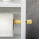 Mobile a Colonna 3 Ripiani Aperti e Armadietto a 2 Livelli Regolabile 23x18x100 cm in Legno Bianco 