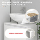 Mobile Sottolavello da Bagno 60x30x60cm 2 Ante Decorate Bianco  