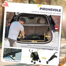 Passeggino per Cani 76x44x103 cm con 2 Finestre a Rete Nero e Verde Scuro   