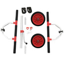 Carrello per Kayak e SUP Max 100 kg Larghezza Regolabile e Ruote Ø25 cm in Alluminio Nero