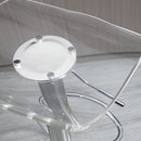 Set 2 Sgabelli da Bar Girevoli in Acrilico Trasparente  