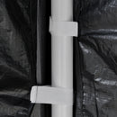 Gazebo  Pieghevole con Zanzariera e 2 Ingressi 4x3m in Metallo e PE Grigio Scuro