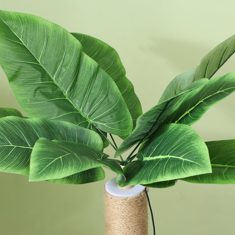 Albero Tiragraffi per Gatti Palo in Juta Piattaforme in Peluche e Palline Ø40x83 cm Verde