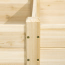 Letto per Orto Rialzato con Fondo Aperto e 2 Sezioni Separate 244x61,5x27 cm in Legno di Abete Naturale