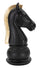 Statua Cavallo Nero e Oro 10,5x8,5x19 cm in Poliresina
