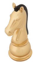 Statua Cavallo Oro e Nero 10,5x8,5x19 cm in Poliresina-2