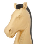 Statua Cavallo Oro e Nero 10,5x8,5x19 cm in Poliresina-3