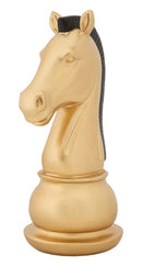 Statua Cavallo Oro e Nero 10,5x8,5x19 cm in Poliresina-5