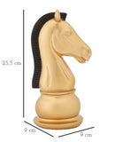 Statua Cavallo Oro e Nero 10,5x8,5x19 cm in Poliresina-7