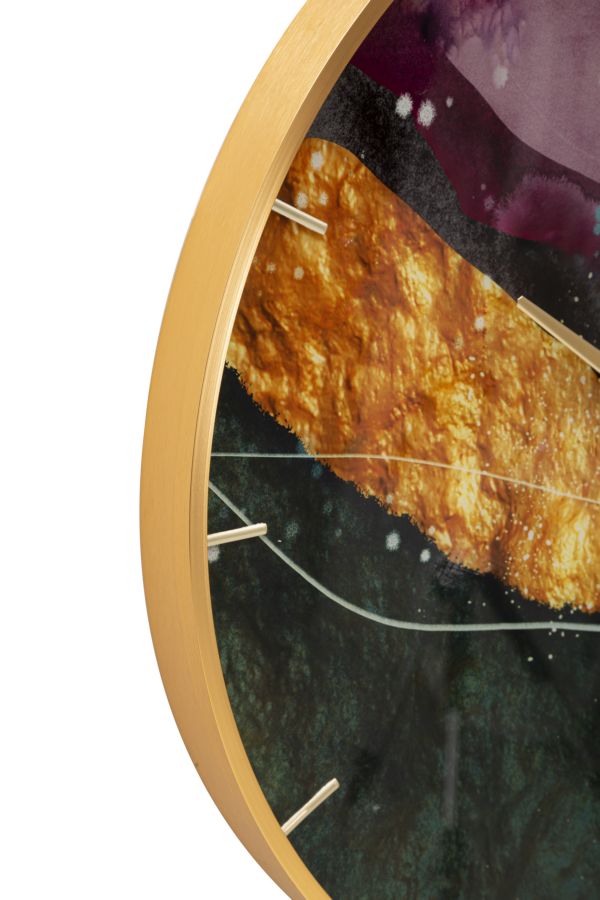 Orologio da Parete Mity 5x60x5 cm in Vetro MDF e Metallo Multicolor-2
