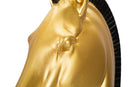 Cavallo da Scacchi 18,5x50x18,5 cm in Poliresina Oro/Nero-6