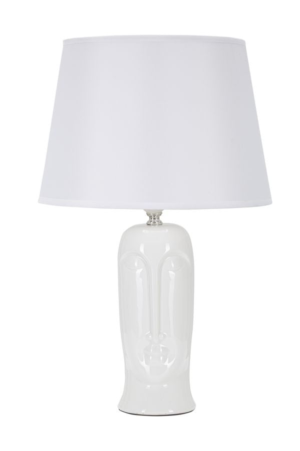 online Lampada da Tavolo Statua 30x46x30 cm in Ceramica Bianco