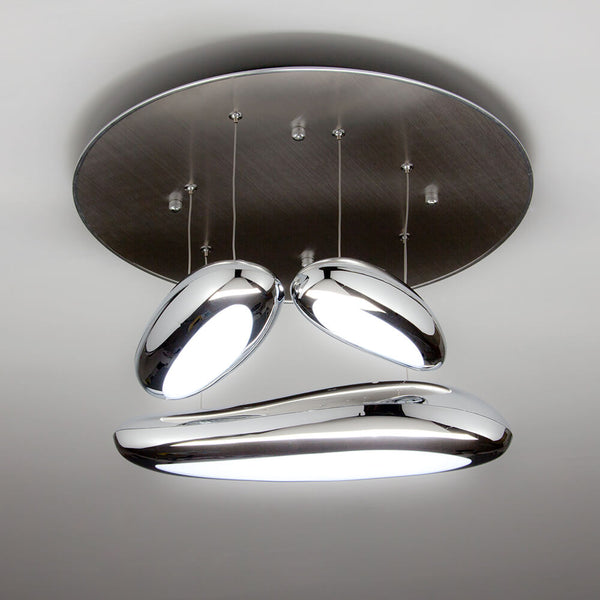 prezzo Suspension Lustre 3 LED 50x50cm Zaghi Drop Design