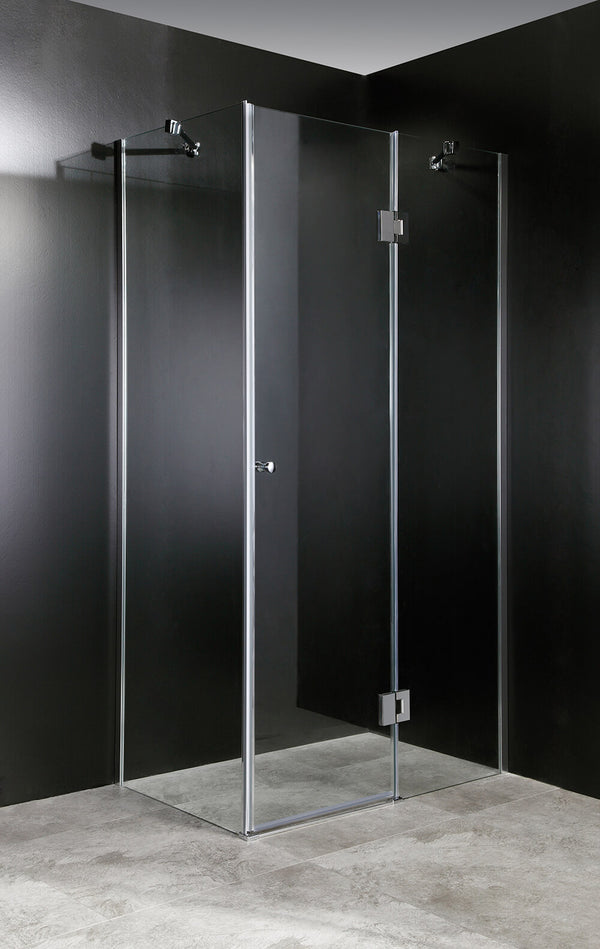 Cabine de douche d'angle 1 porte battante en cristal transparent 8mm H200cm droite/gauche Vorich Lux Différentes tailles acquista
