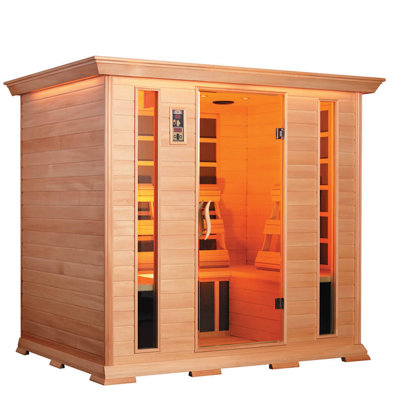 Sauna Finlandese ad Infrarossi 4 Posti 188x148 cm in Hemlock Canadese H188 Vorich Luxury Eco-2