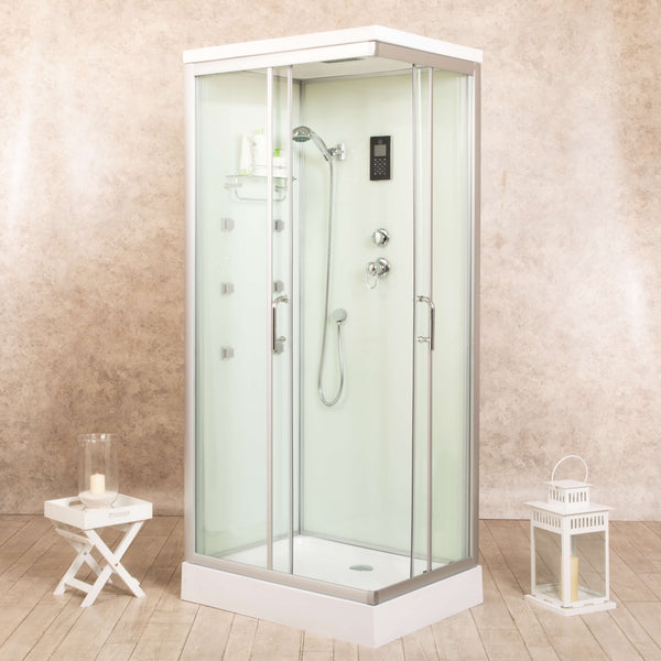 Cabine de douche multifonctionnelle d'hydromassage à gauche Vorich White Air Différentes tailles prezzo
