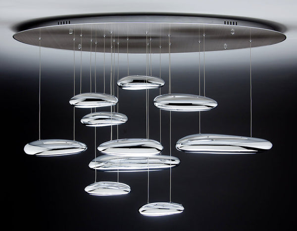 Suspension Lustre 10 LED Lumière Froide 130x60cm Zaghi Drop Design online