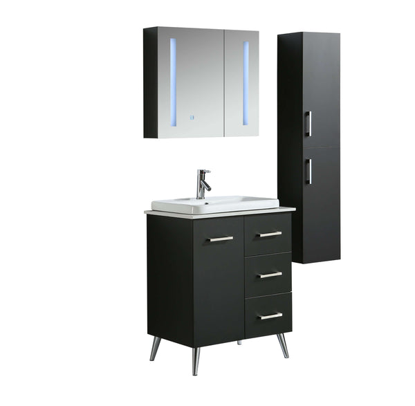 online Vorich Space England Miroir de salle de bain noir et 1 unité murale Différentes tailles