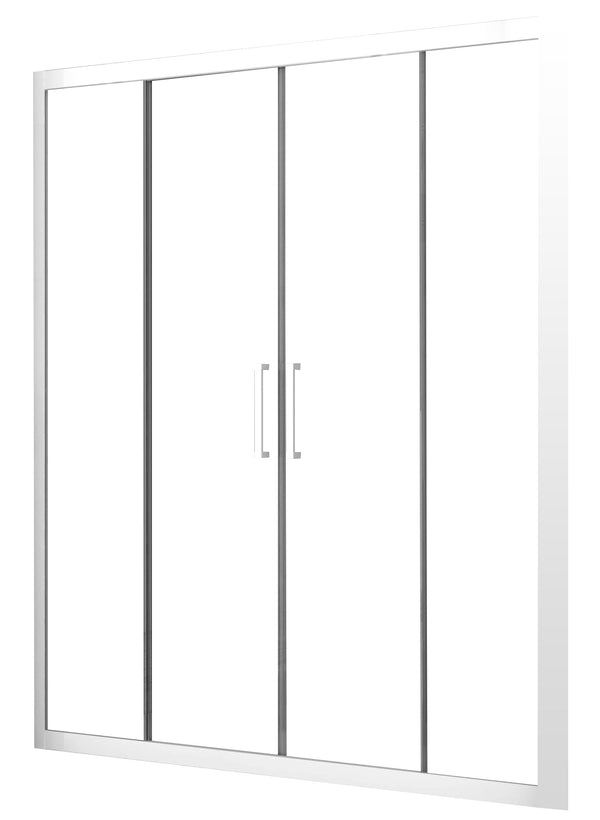 Porte de Douche Niche 2 Portes Coulissantes en Cristal Transparent 6mm H190 Dorini Linux Blanc prezzo