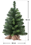 Mini Albero di Natale Artificiale 90 cm 118 Rami Pinetto Verde-2