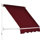 Tenda da Sole a Caduta 180×70 cm in Alluminio e Poliestere Rosso-1