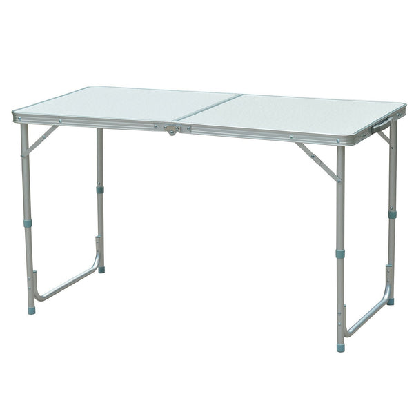 sconto Table de camping pique-nique pliante réglable en aluminium 120x60x54/70 cm