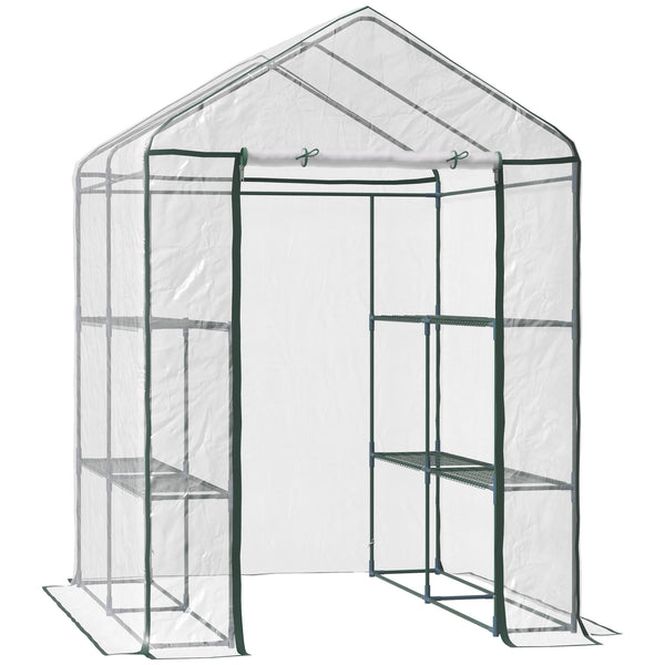 online Serre de jardin en PVC transparent 143x143x195 cm
