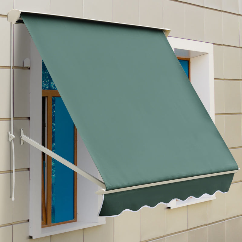 Tenda da Sole a Caduta 180×70 cm in Alluminio e Poliestere Verde-2