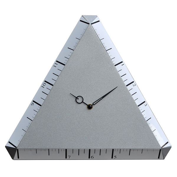 Horloge Murale Triangulaire 38X38Cm Pirondini Italia Pythagore Argent prezzo