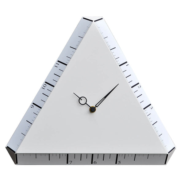Horloge Murale Triangulaire 38X38Cm Pirondini Italia Pythagore Blanc prezzo