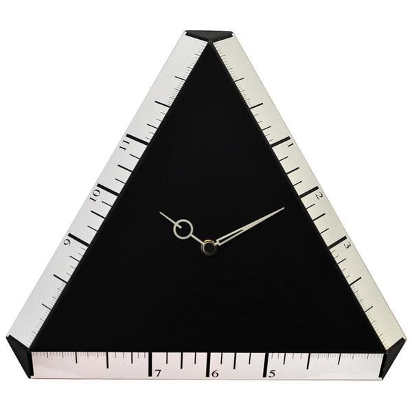 acquista Horloge Murale Triangulaire 38X38Cm Pirondini Italia Pythagore Noir
