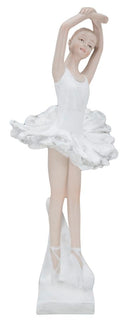 Ballerina Dicy 8x8x23 cm in Resina Bianco-1