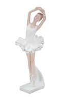 Ballerina Dicy 8x8x23 cm in Resina Bianco-3