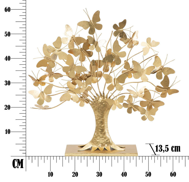 Albero della Vita con Farfalle Glam 63x13,5x60 cm in Ferro Oro-8