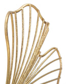 Scultura Leaf Glam 35x11,5x44 cm in Ferro Oro-5
