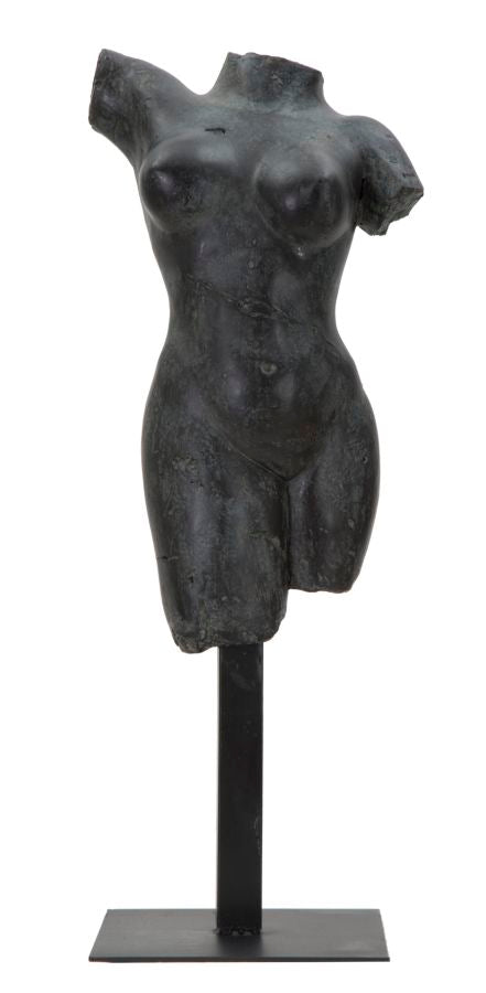 Sculpture Femme Musée 19x17x50 cm en Polyrésine et Fer Noir sconto