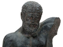 Scultura Museum Man 26x22x57,5 cm in Poliresina e Ferro Nero-2