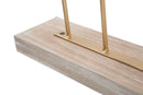 Scultura Long Leaf 47x10x57,5 cm in Ferro e MDF Oro-4