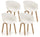 Lot de 4 Chaises 58x51x78 cm en Polypropylène Blanc