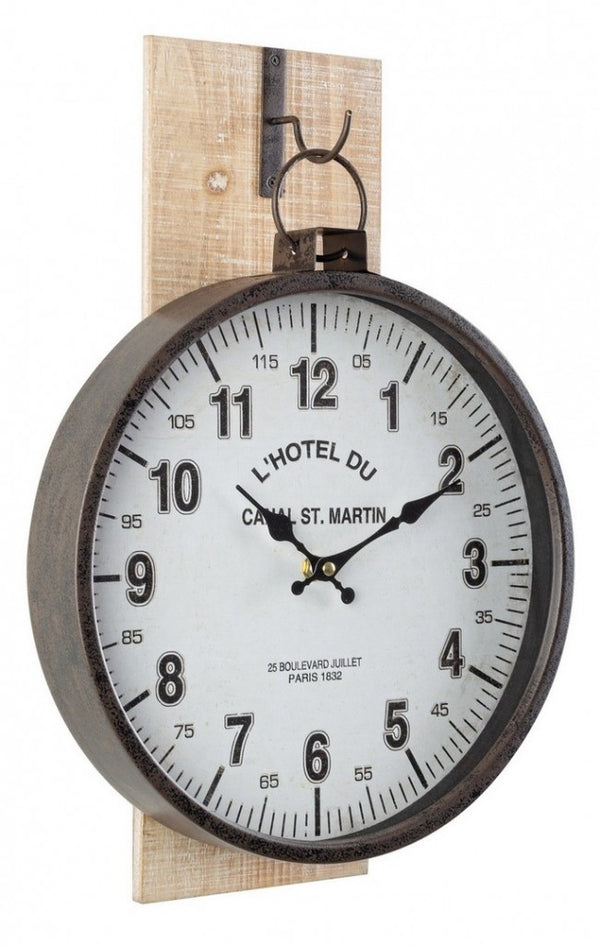 prezzo Horloge Murale Ticking Q15 Blanc 30x45 cm en Bois