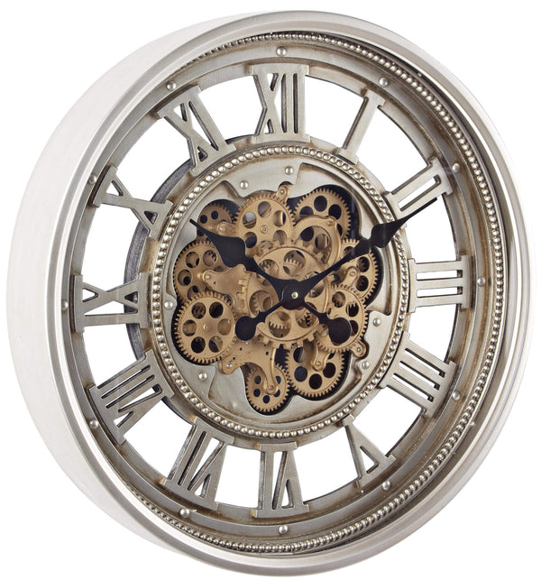 Horloge Murale Ø60x10,5 cm en Acier et Verre Engrenage prezzo