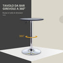 Tavolino da Bar Ø63 cm con Altezza Regolabile -5