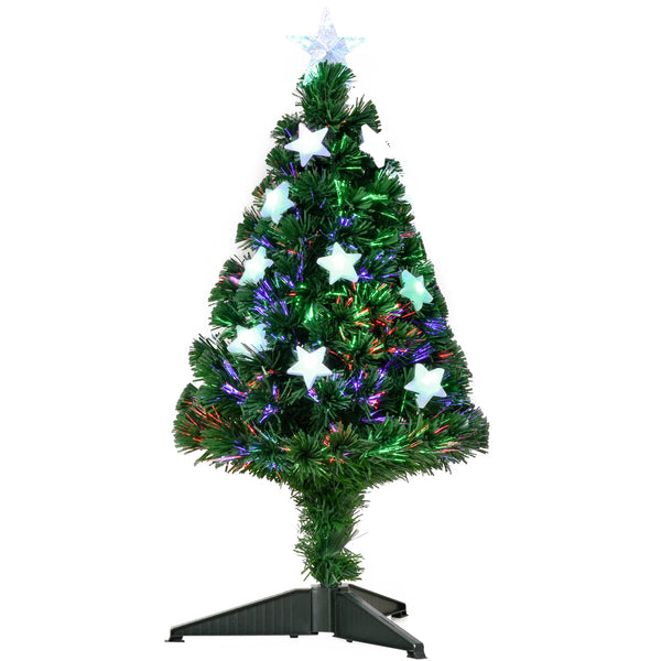 online Sapin de Noël Artificiel 90 cm 90 Branches en PVC et Fibre Optique avec 12 LED