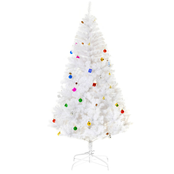 Sapin de Noël Artificiel 180 cm 930 Branches Décorées Blanc sconto