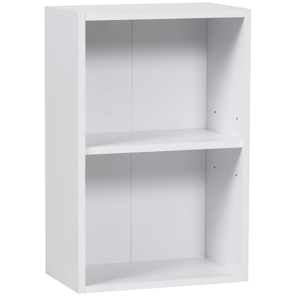 Meuble bibliothèque avec étagère en bois blanc 40x24x61 cm sconto