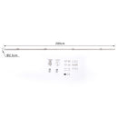 Binario per Porta Scorrevole con Kit di Accessori in Acciaio Inox 200 cm -3