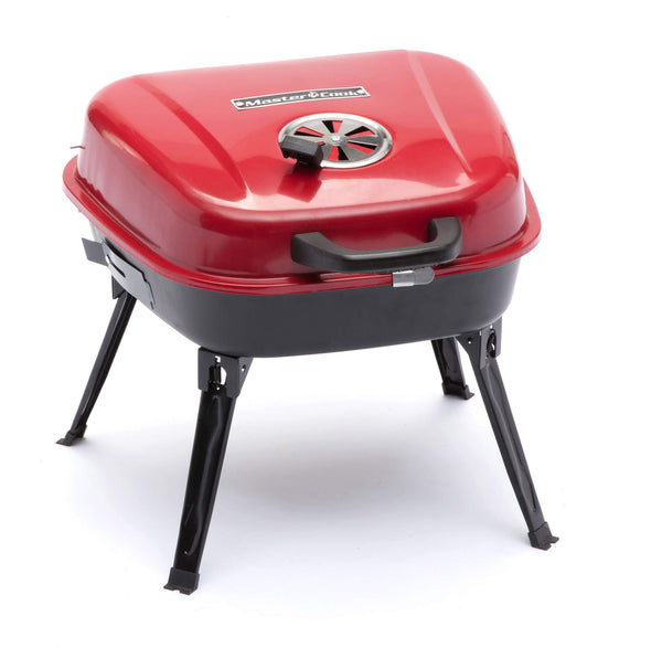 prezzo Barbecue à charbon portable 48x47x37 cm en acier rouge et noir