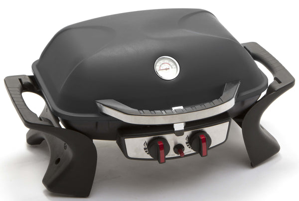 Taddei Easy Portable Barbecue à Gaz GPL 2 Brûleurs Noir sconto