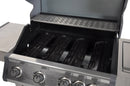 Barbecue a Gas GPL 4 Fuochi 133x57x112 cm in Acciaio Silver-3